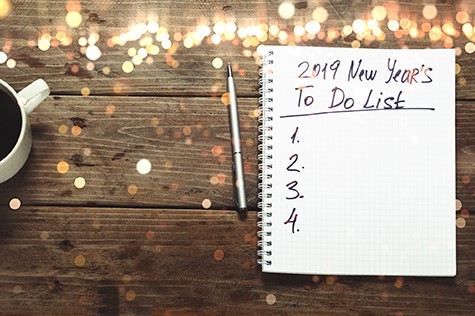 New Year 2019 Goals Concept 